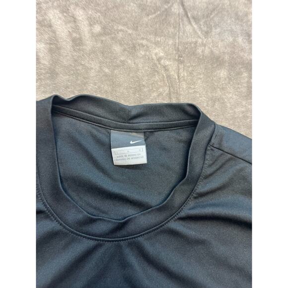 Nike Dri Fit Short Sleeve‎ T Shirt Mens Large Black and Grey Color Block - Picture 4 of 6